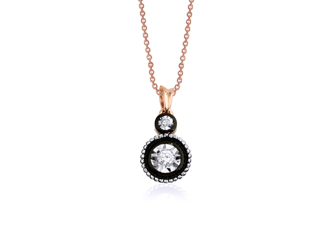 0.00 Karat Elmas Pırıltı Kolye