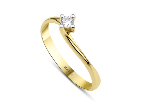 0.10 Karat Tektaş Pırlanta Yüzük