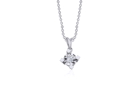 0.04 Karat Pırıltı Pırlanta Kolye