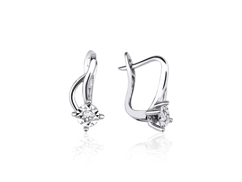 0.12 Karat Pırıltı Pırlanta Küpe