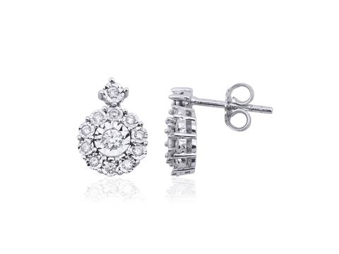 0.34 Karat Pırıltı Pırlanta Küpe