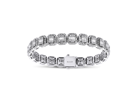 3.43 Karat Baget Pırlanta Bi̇lekli̇k