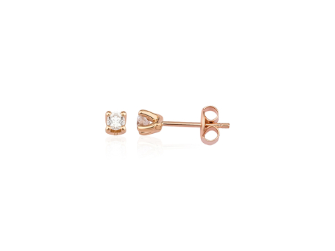 0.23 Karat Tektaş Pırlanta Küpe