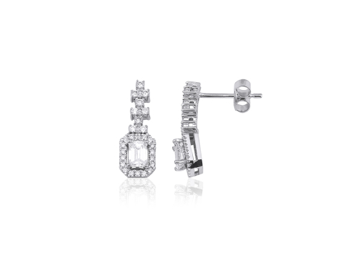 0.49 Karat Sira Taşli Pırlanta Küpe