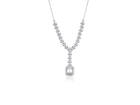 1.22 Karat Baget Pırlanta Kolye