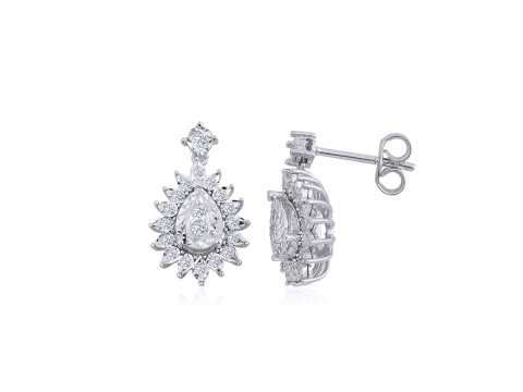 0.22 Karat Pırıltı Pırlanta Küpe