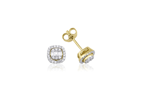 0.32 Karat Baget Pırlanta Küpe