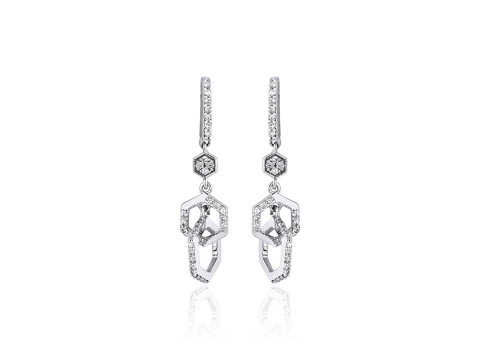 0.29 Karat Fantazi̇ Pırlanta Küpe