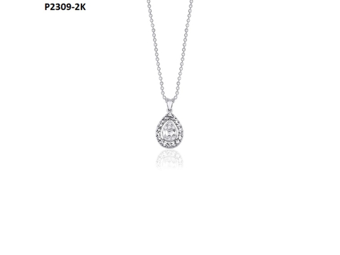 0.09 Karat Baget Pırlanta Kolye