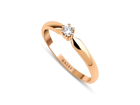 0.07 Karat Tektaş Pırlanta Yüzük