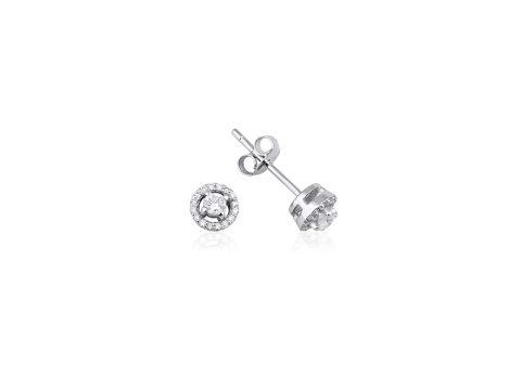 0.33 Karat Tektaş Pırlanta Küpe