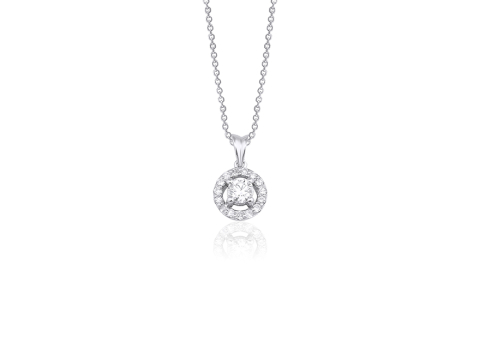 0.25 Karat Tektaş Pırlanta Kolye