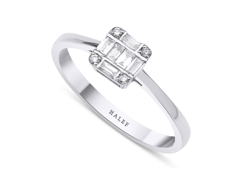 0.17 Karat Baget Pırlanta Yüzük