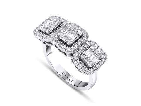 0.81 Karat Baget Pırlanta Yüzük