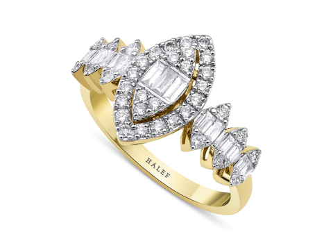 0.52 Karat Baget Pırlanta Yüzük