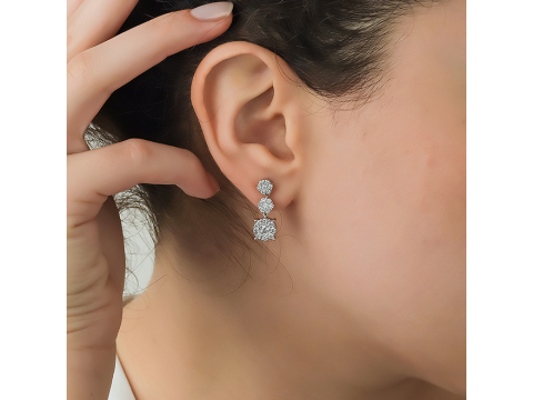 1.24 Karat Tilsim Pırlanta Küpe