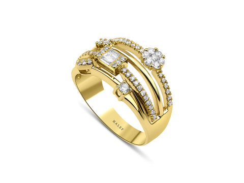 0.67 Karat Baget Pırlanta Yüzük