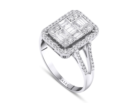 0.72 Karat Baget Pırlanta Yüzük