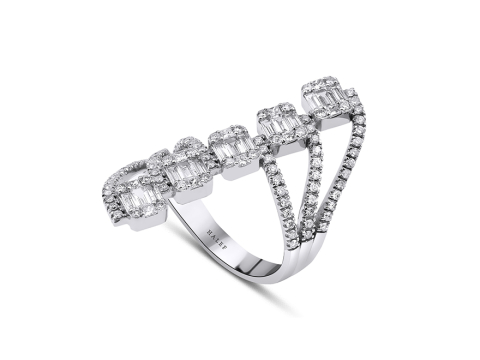 1.14 Karat Baget Pırlanta Yüzük