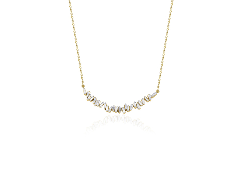 0.70 Karat Baget Pırlanta Kolye