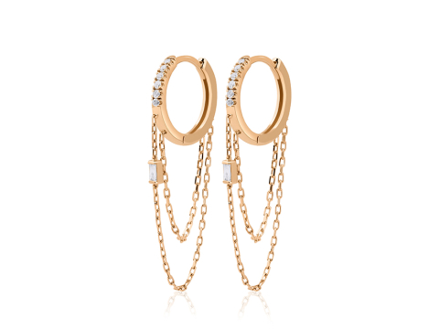 0.54 Karat Fantazi̇ Pırlanta Küpe