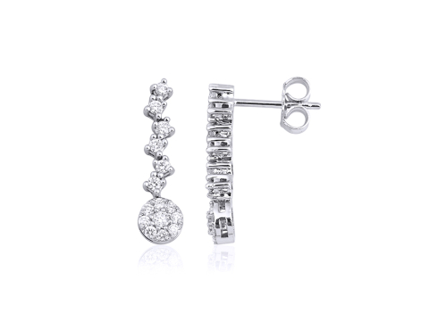 0.42 Karat Fantazi̇ Pırlanta Küpe