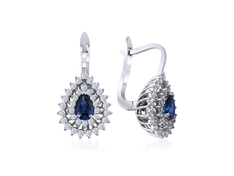 0.00 Karat Renkli̇ Pırlanta Küpe