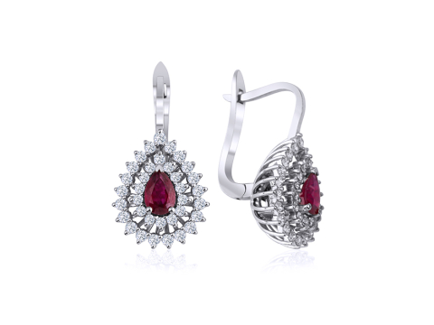 0.00 Karat Renkli̇ Pırlanta Küpe