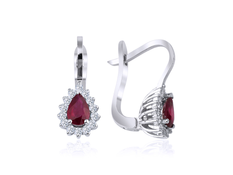 0.00 Karat Renkli̇ Pırlanta Küpe