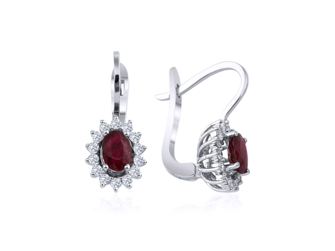 0.00 Karat Renkli̇ Pırlanta Küpe