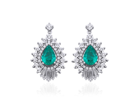 0.00 Karat Renkli̇ Pırlanta Küpe