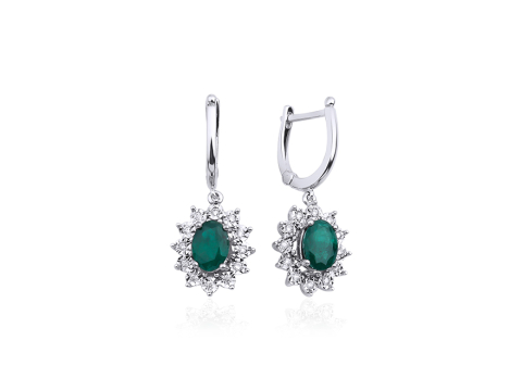 0.00 Karat Renkli̇ Pırlanta Küpe