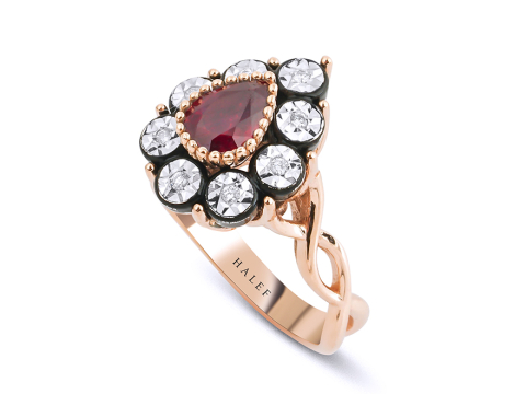 0.00 Karat Elmas Pırıltı Yüzük